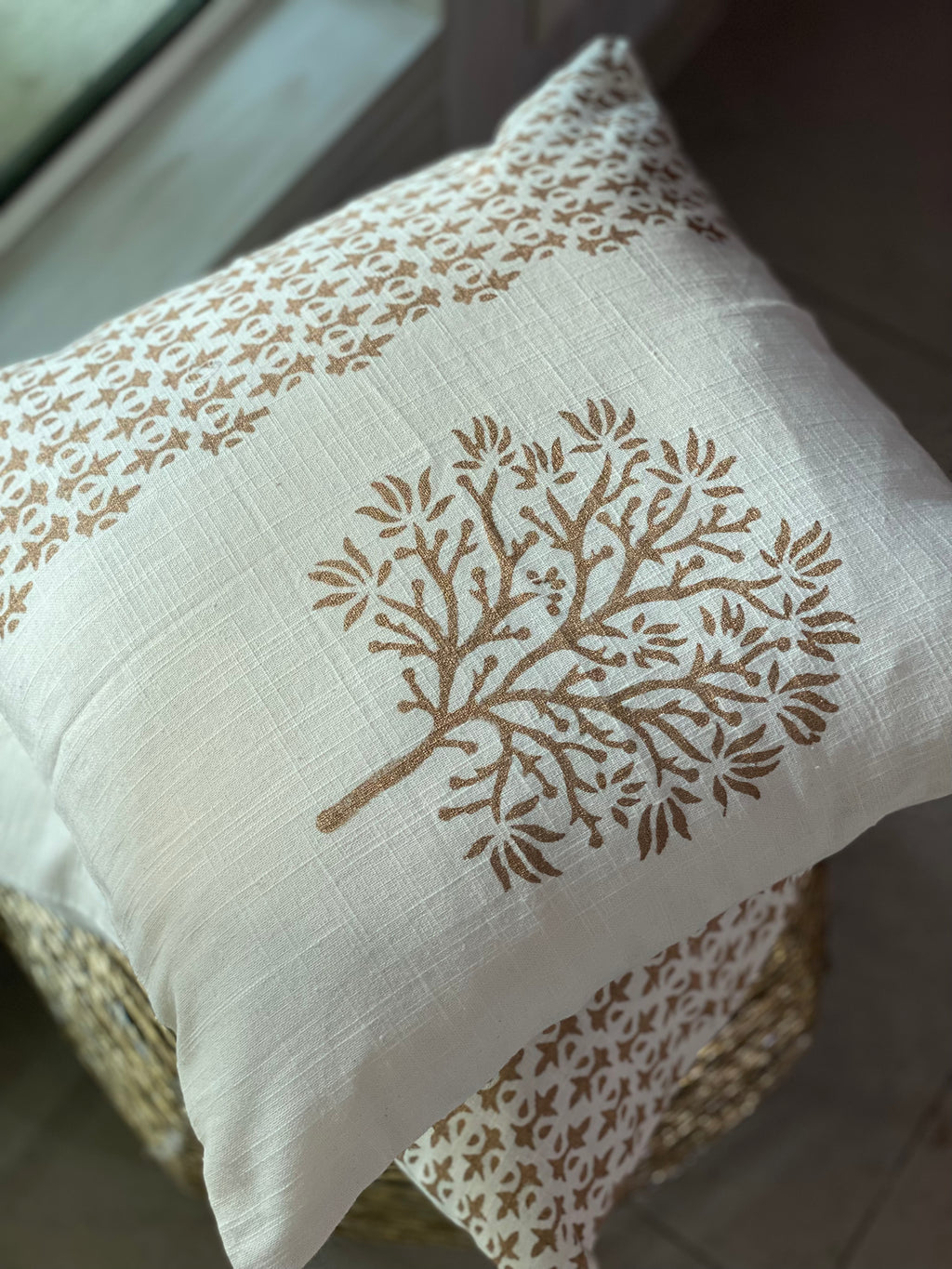 White Quilted Cushion Cover | 16x16 inch