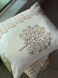 White Quilted Cushion Cover | 16x16 inch