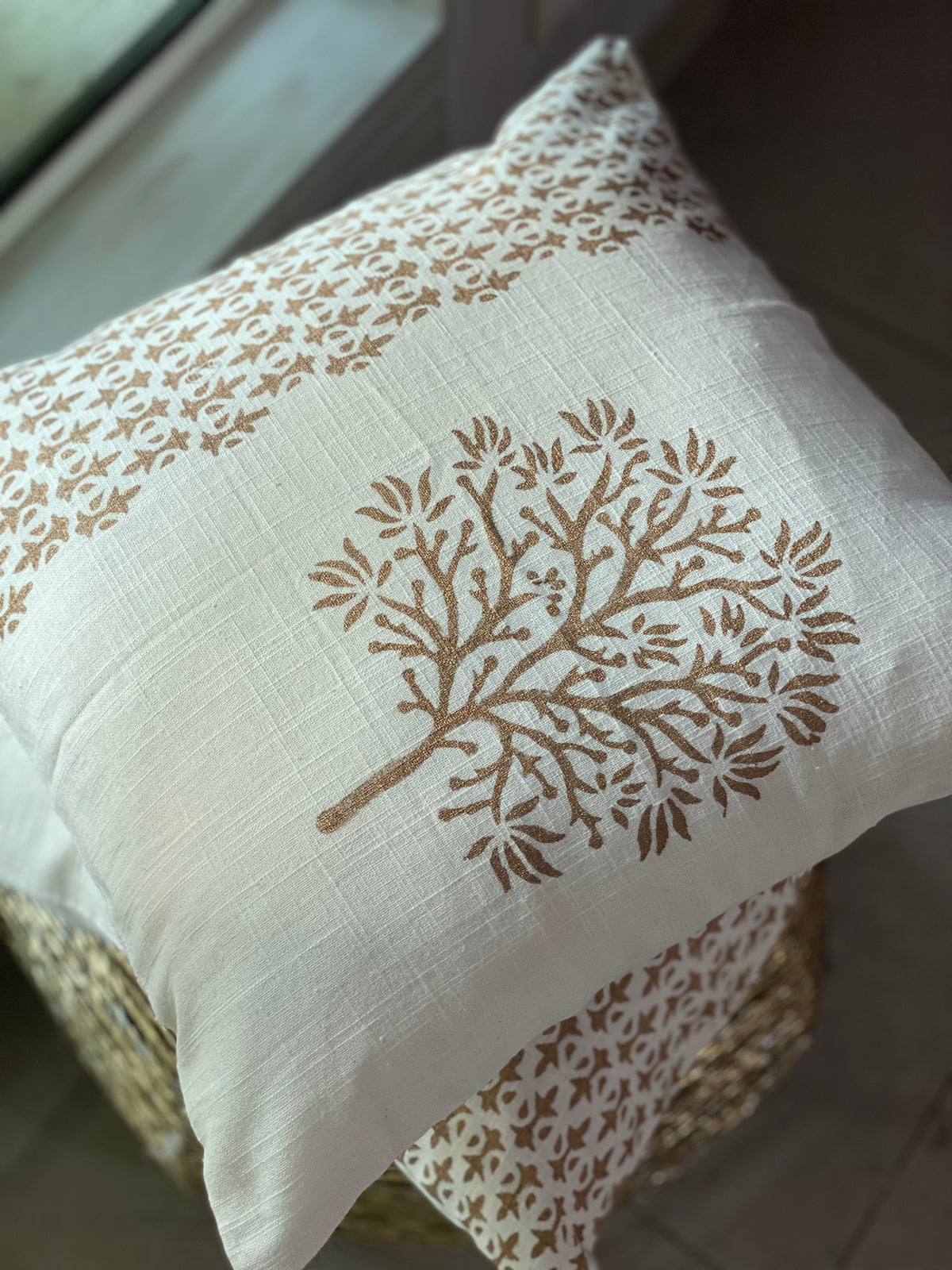 White Quilted Cushion Cover | 16x16 inch