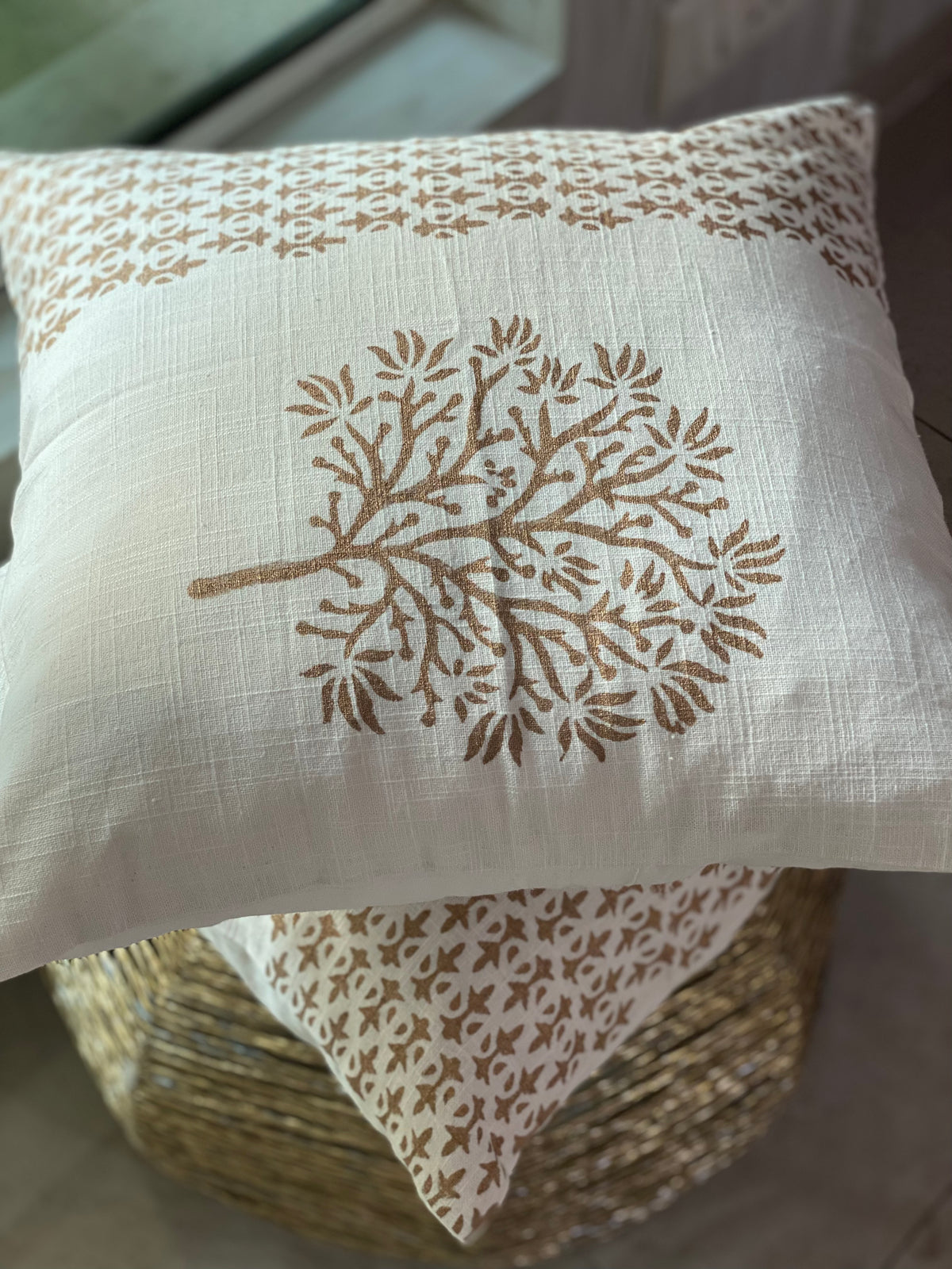 White Quilted Cushion Cover | 16x16 inch