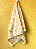 Yellow Star Waffle Kids Towel