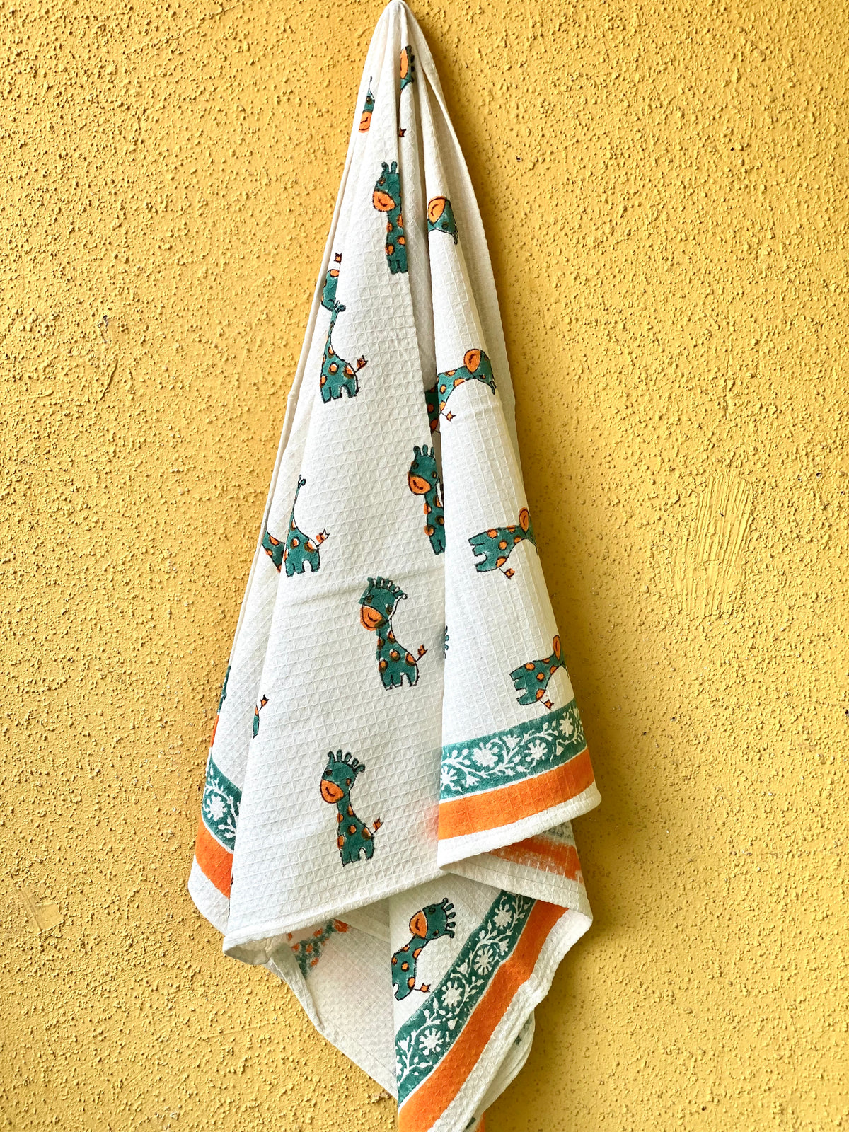 Giraffe Waffle Kids Towel