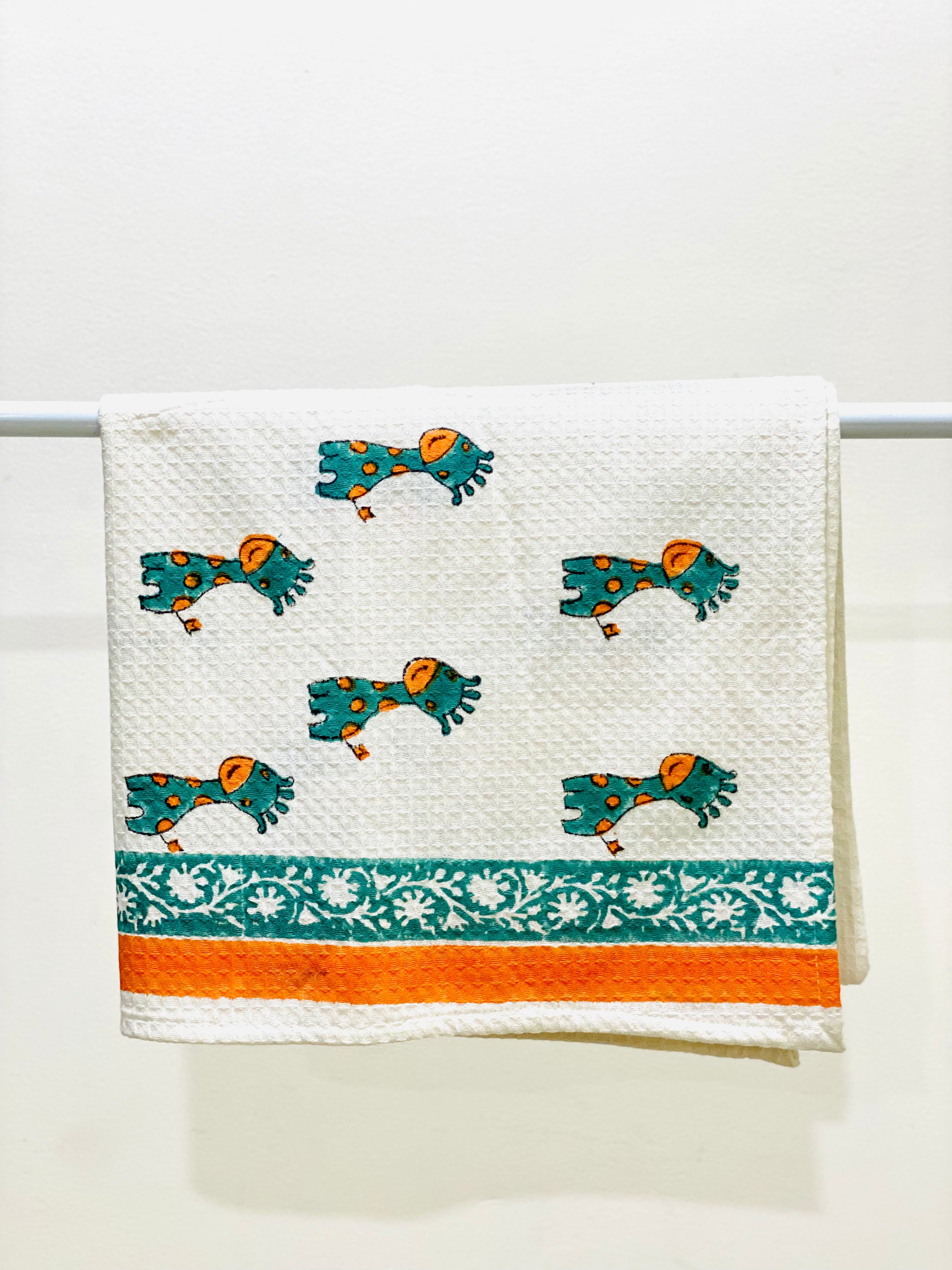 Giraffe Waffle Kids Towel